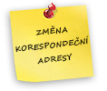 Upozornění: Změna korespondenční adresy